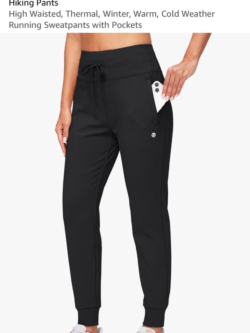 G Gradual Women's Fleece Lined Joggers Water Resistant Hiking Pants